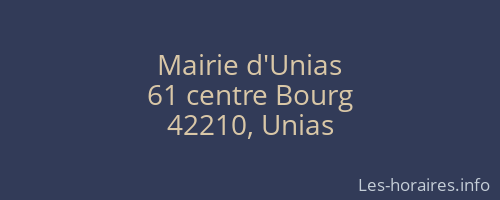 Mairie d'Unias