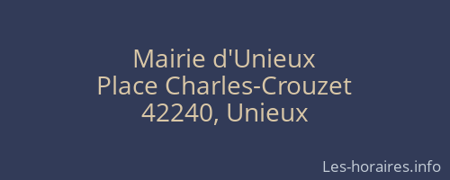 Mairie d'Unieux