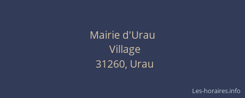 Mairie d'Urau