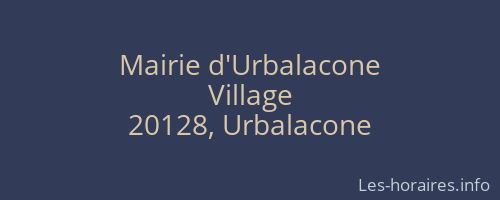 Mairie d'Urbalacone