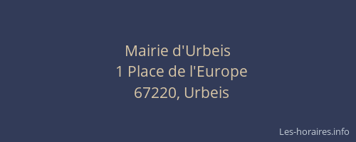 Mairie d'Urbeis