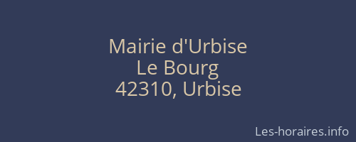 Mairie d'Urbise