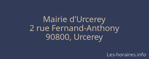 Mairie d'Urcerey
