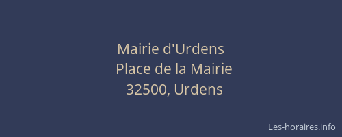 Mairie d'Urdens