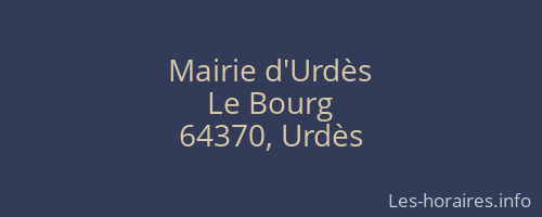 Mairie d'Urdès