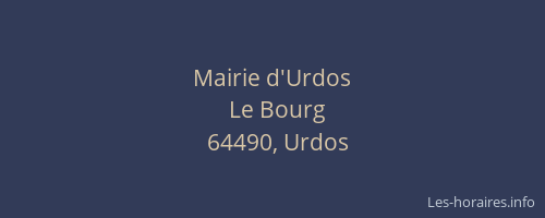 Mairie d'Urdos