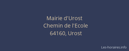 Mairie d'Urost