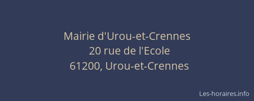 Mairie d'Urou-et-Crennes