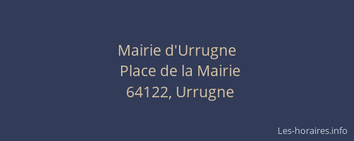 Mairie d'Urrugne