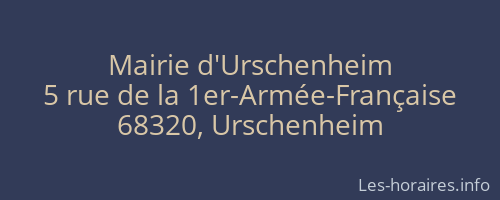 Mairie d'Urschenheim