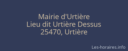Mairie d'Urtière