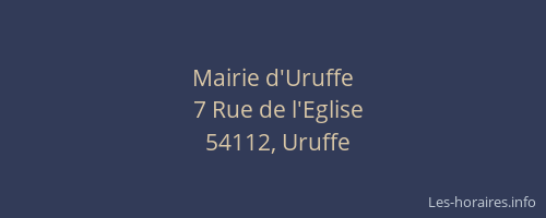 Mairie d'Uruffe