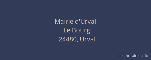 Mairie d'Urval