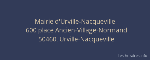 Mairie d'Urville-Nacqueville