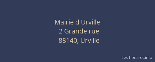 Mairie d'Urville