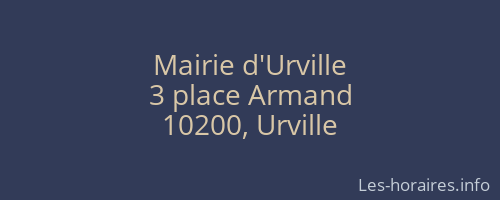Mairie d'Urville