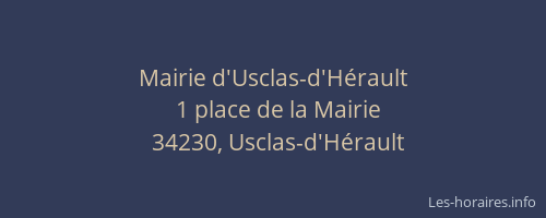 Mairie d'Usclas-d'Hérault