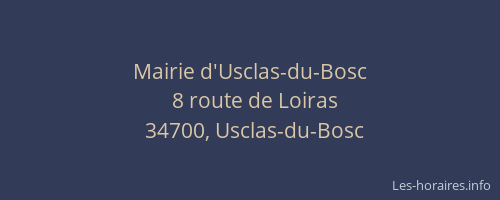 Mairie d'Usclas-du-Bosc