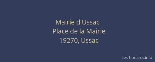 Mairie d'Ussac
