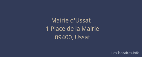 Mairie d'Ussat