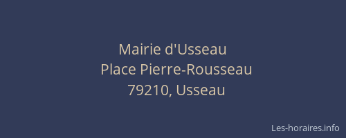 Mairie d'Usseau
