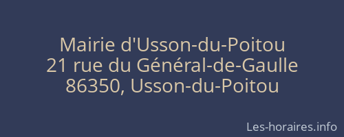 Mairie d'Usson-du-Poitou