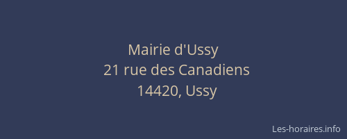 Mairie d'Ussy