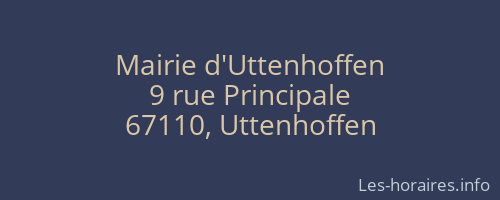 Mairie d'Uttenhoffen