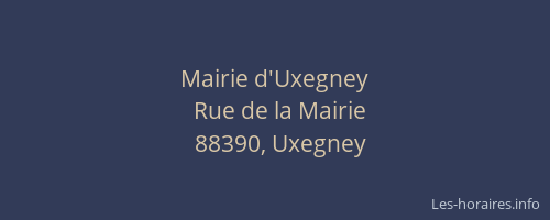 Mairie d'Uxegney