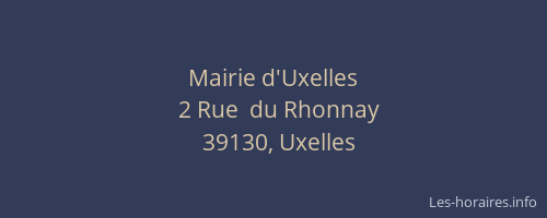 Mairie d'Uxelles