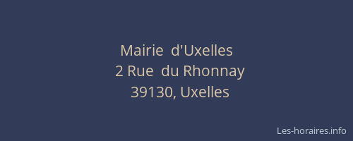 Mairie  d'Uxelles