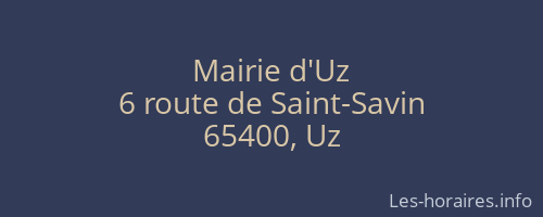 Mairie d'Uz