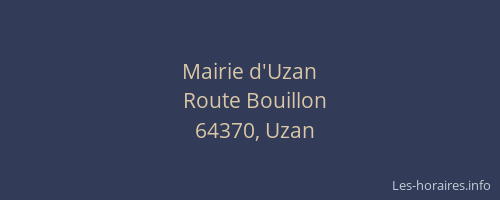 Mairie d'Uzan