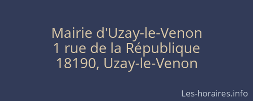 Mairie d'Uzay-le-Venon