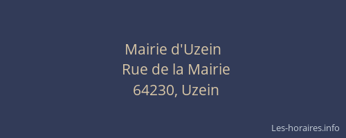 Mairie d'Uzein