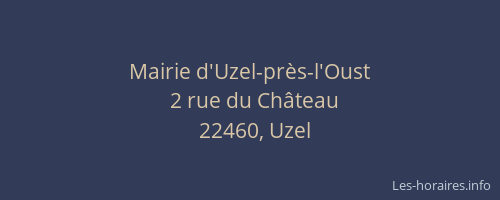 Mairie d'Uzel-pr&egrave;s-l'Oust