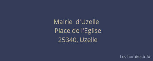 Mairie  d'Uzelle