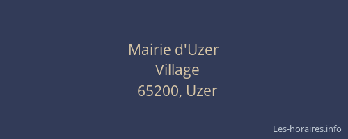 Mairie d'Uzer