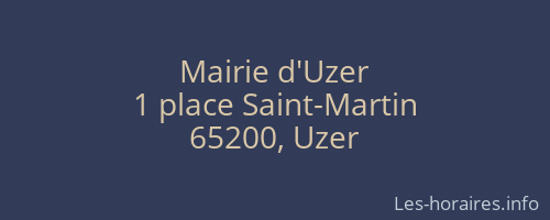 Mairie d'Uzer