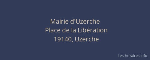 Mairie d'Uzerche