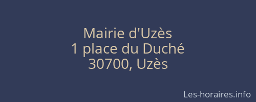 Mairie d'Uzès