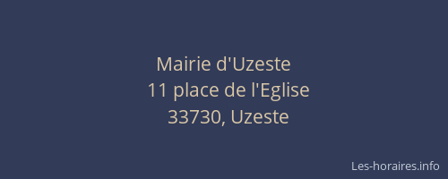 Mairie d'Uzeste
