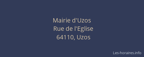 Mairie d'Uzos