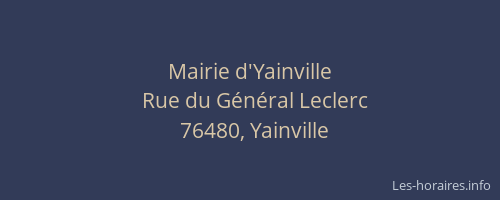 Mairie d'Yainville