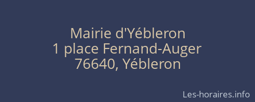 Mairie d'Yébleron