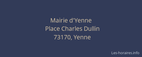 Mairie d'Yenne