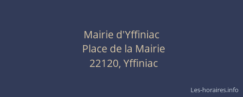 Mairie d'Yffiniac