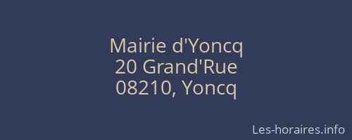 Mairie d'Yoncq