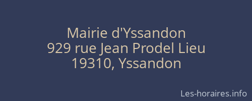 Mairie d'Yssandon