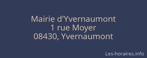 Mairie d'Yvernaumont